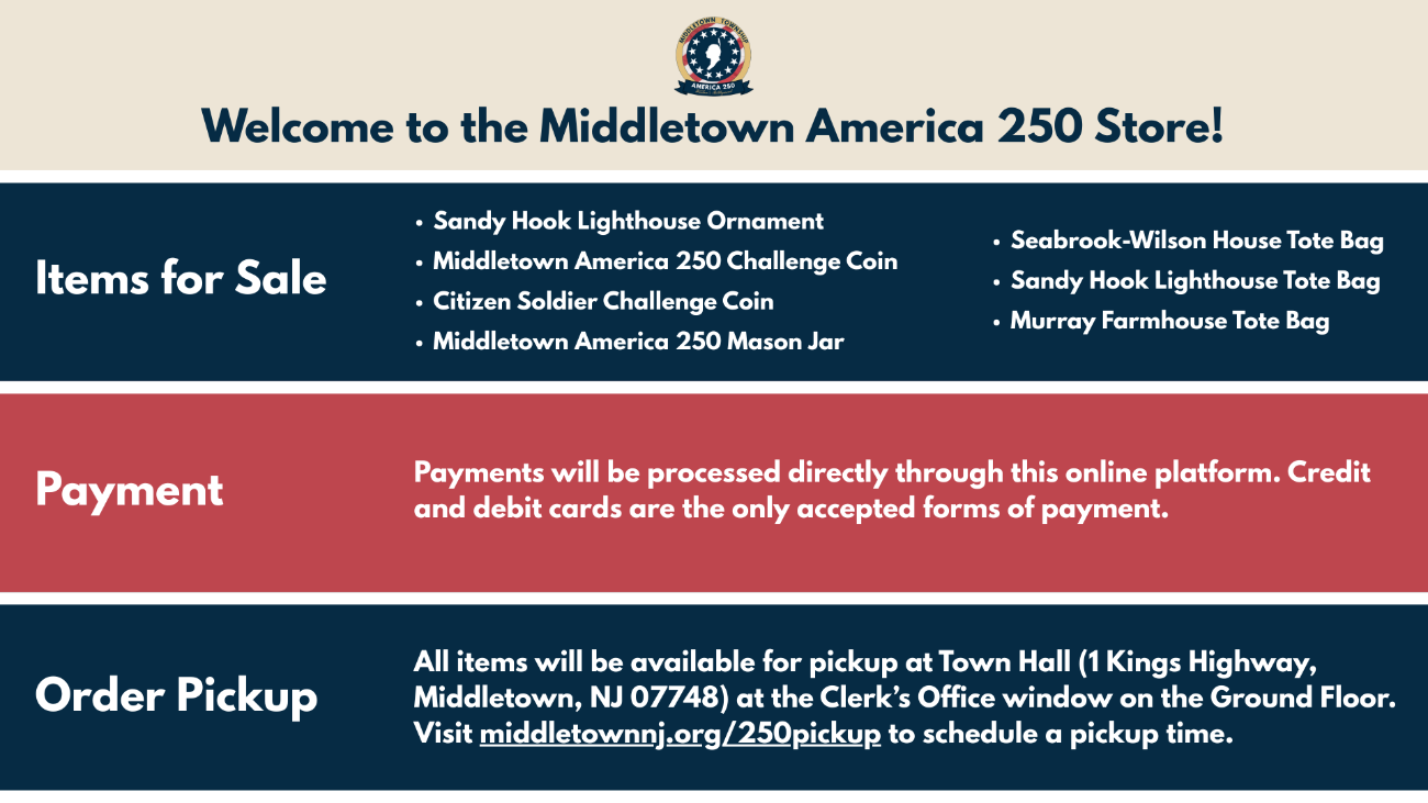 Middletown America 250 Merch Store