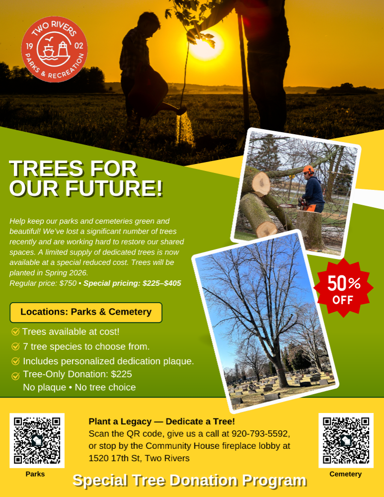 Donate a Tree at a Cemetery in Two Rivers