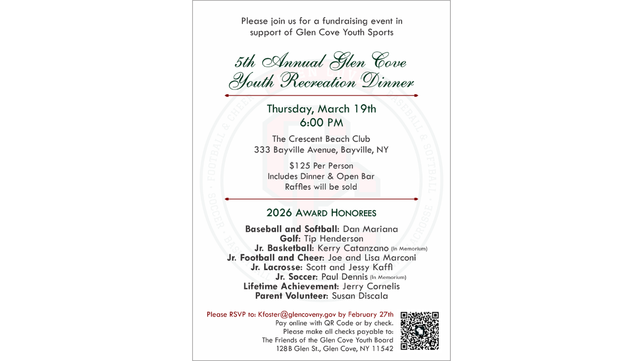 5th Annual Glen Cove Youth Recreation Dinner