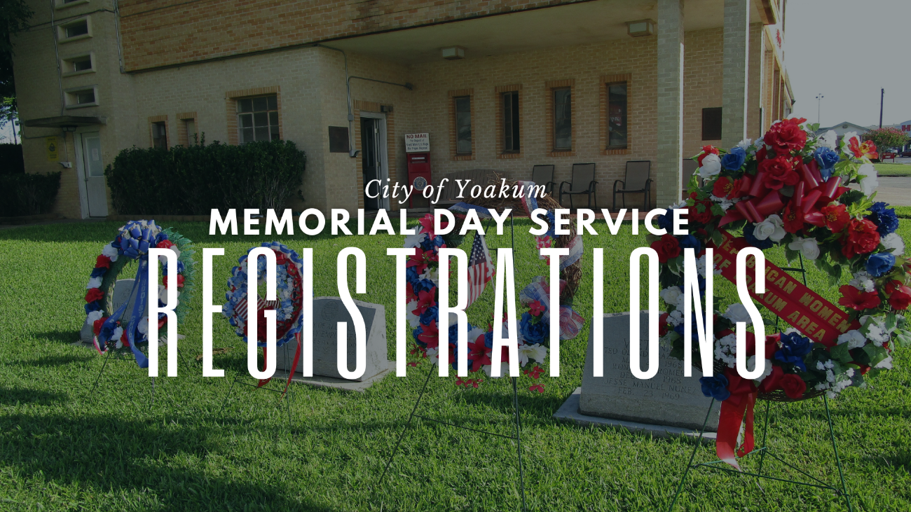 Memorial Day Service Registration