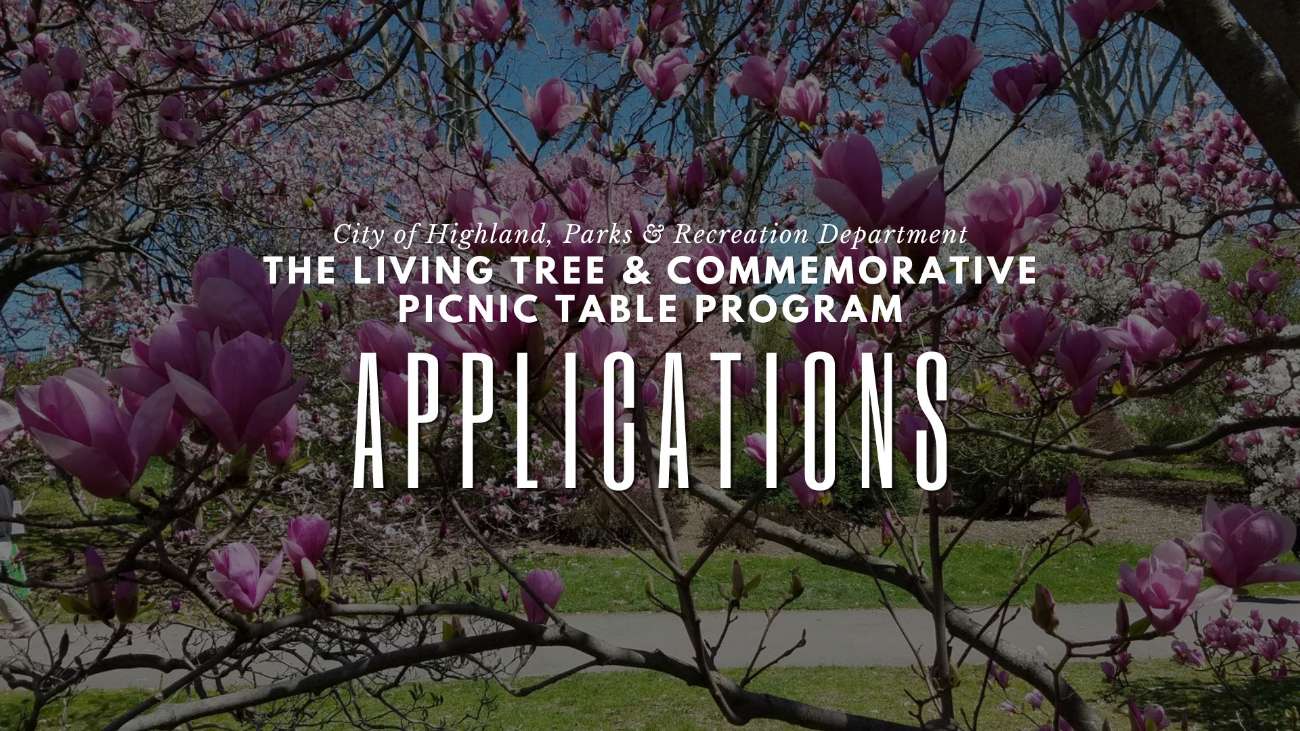 The Living Tree & Commemorative Picnic Table Program Applications