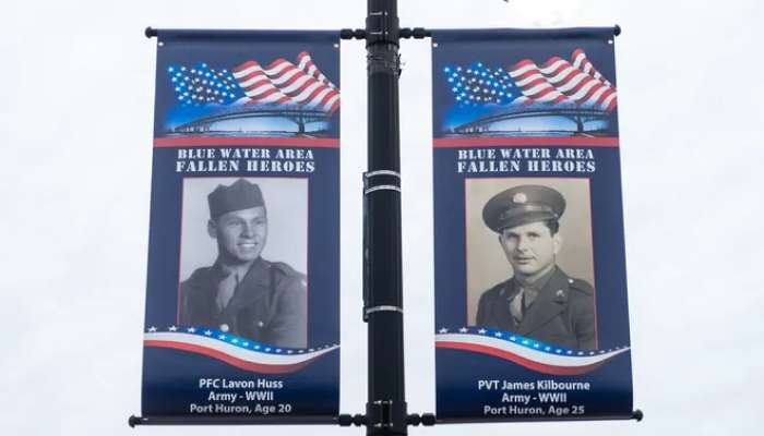 Downtown Cadillac Hometown Heroes Banner Program