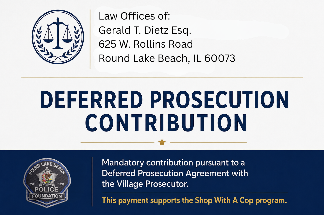 Shop With A Cop Deferred Prosecution Contribution