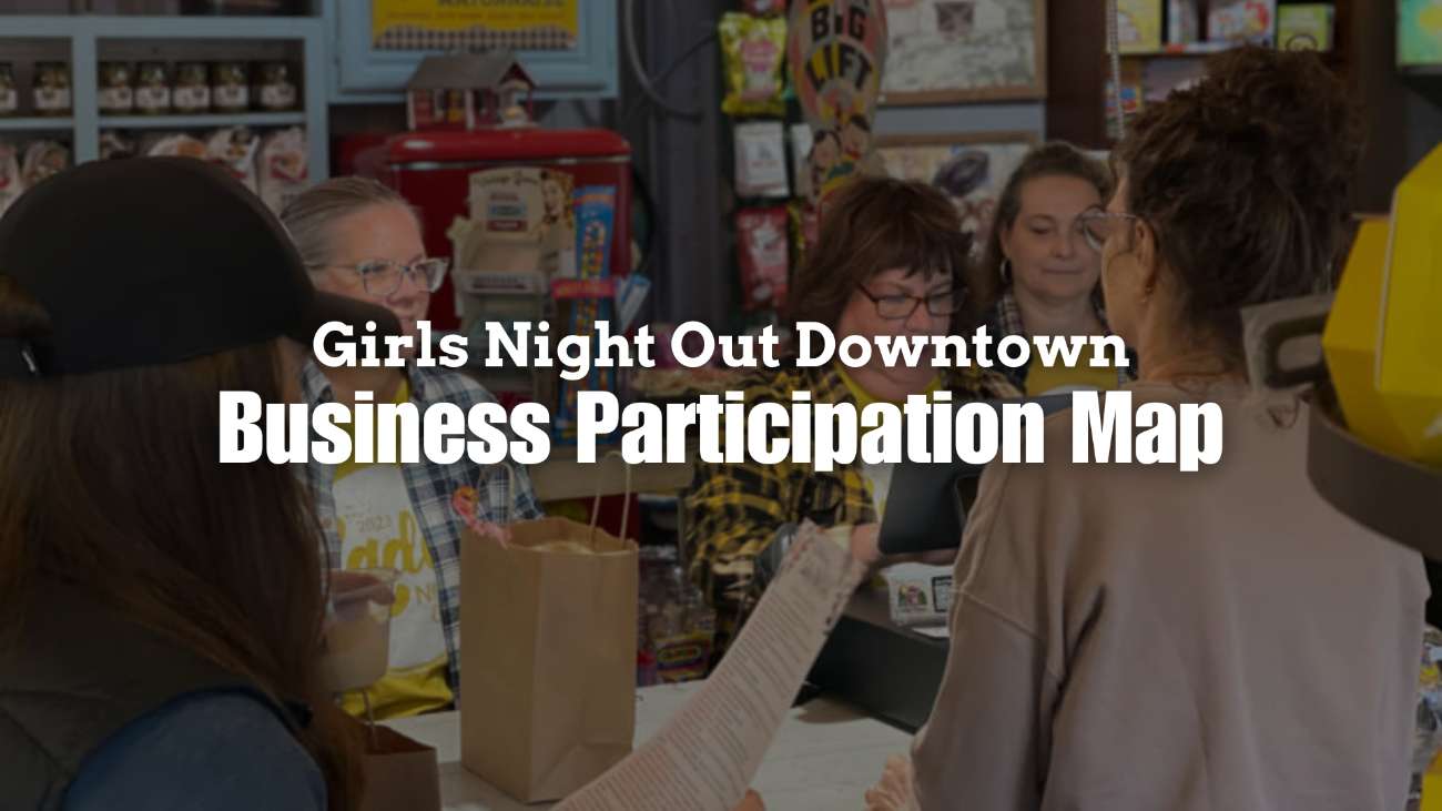 Girls Night Out Downtown Business Map