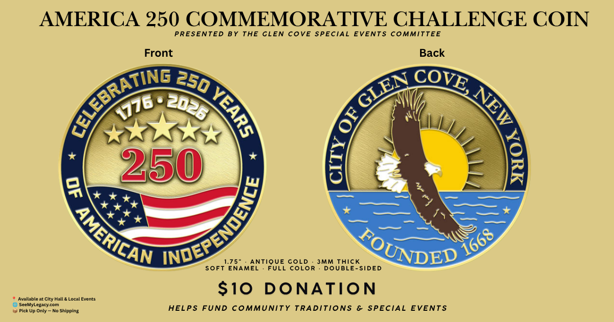 Glen Cove America 250 Challenge Coin