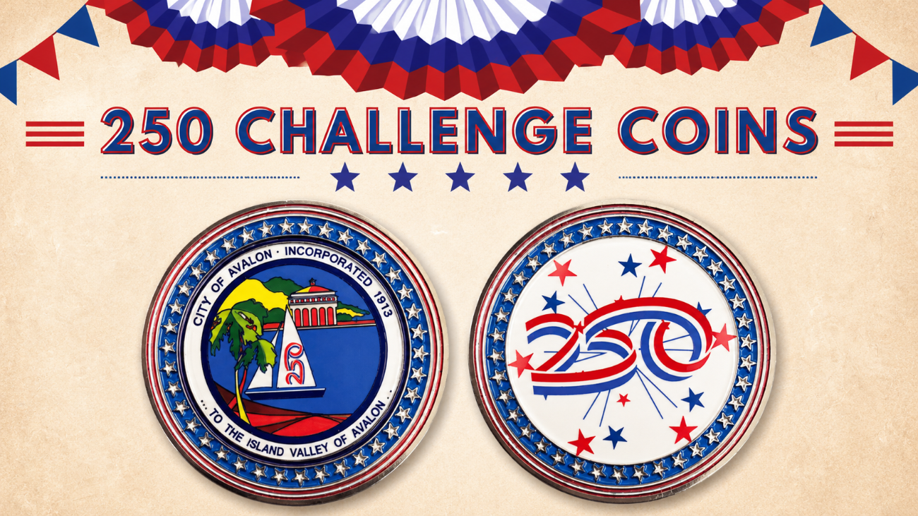 City of Avalon - America 250 Challenge Coins