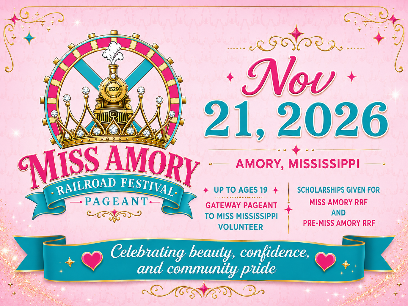 2027 Miss Amory Railroad Festival Pageant