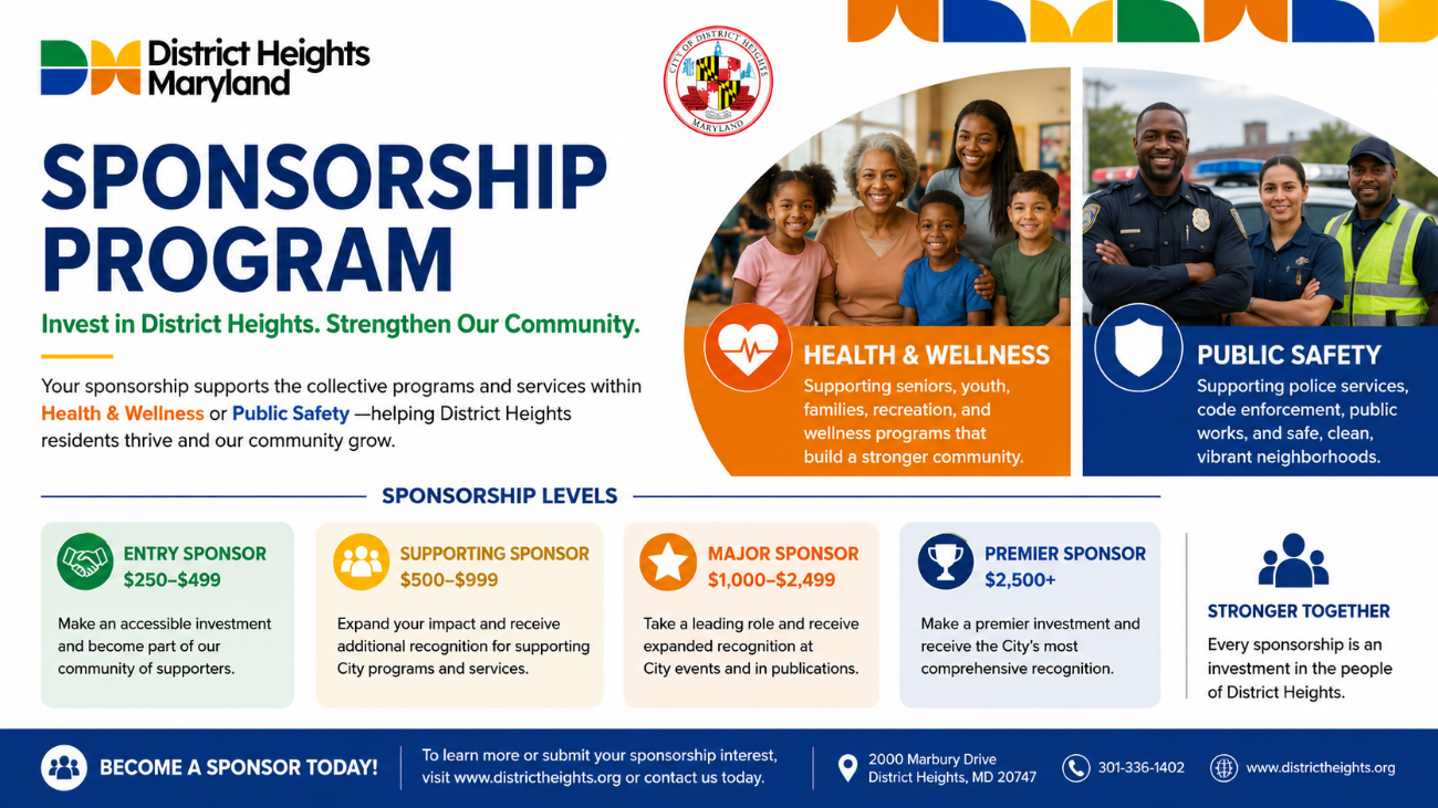 The City of District Heights Sponsorship Program
