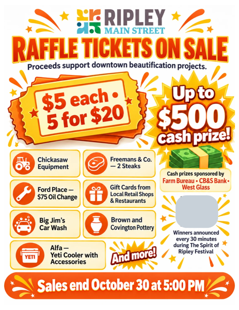 SPIRIT OF RIPLEY RAFFLE