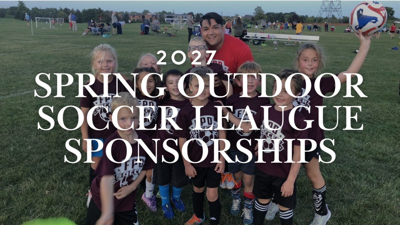 2027 Spring Outdoor Soccer League Sponsorship Opportunities