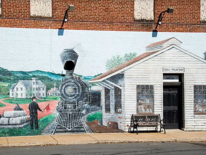 Kings Mountain in the 1800s Mural