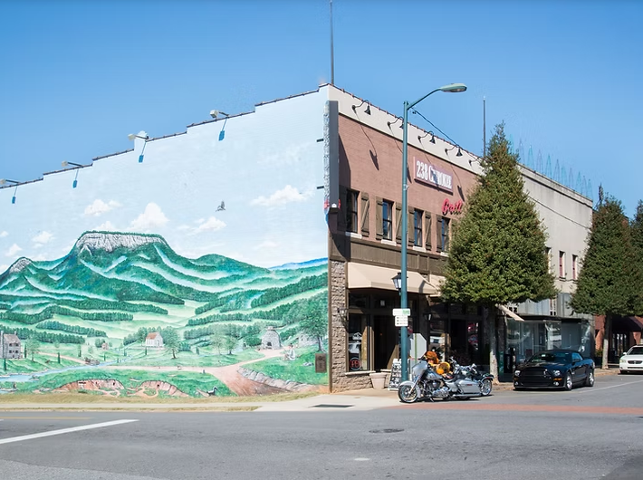 Revolutionary War Era Mountain Scene Mural