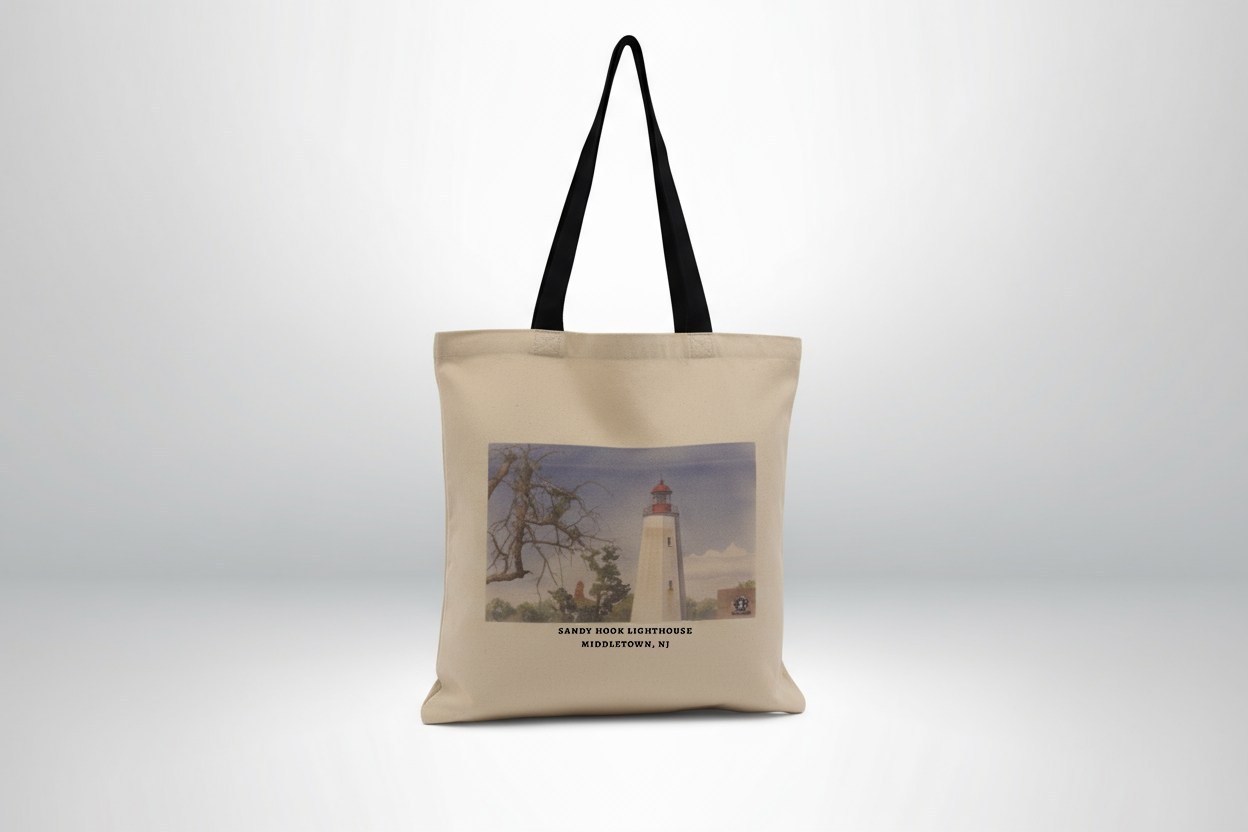 Sandy Hook Lighthouse Tote Bag
