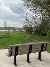 Existing Bench at Hoffman Park (Facing South into Rotary Park)