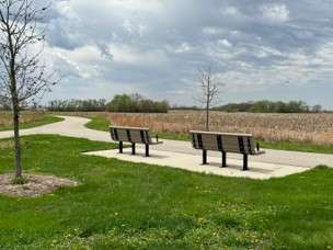 Existing Benches at Hoffman Park (Facing SW into Hoffman Park)