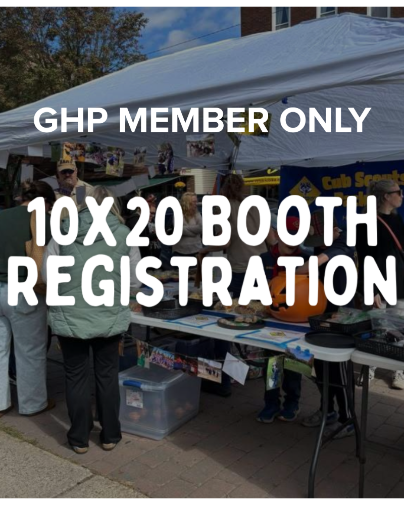 10x20 Vendor Booth - GHP MEMBERS ONLY