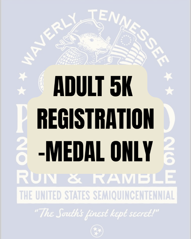 Adult Race Registration-(Finisher's Medal Only-NO shirt)