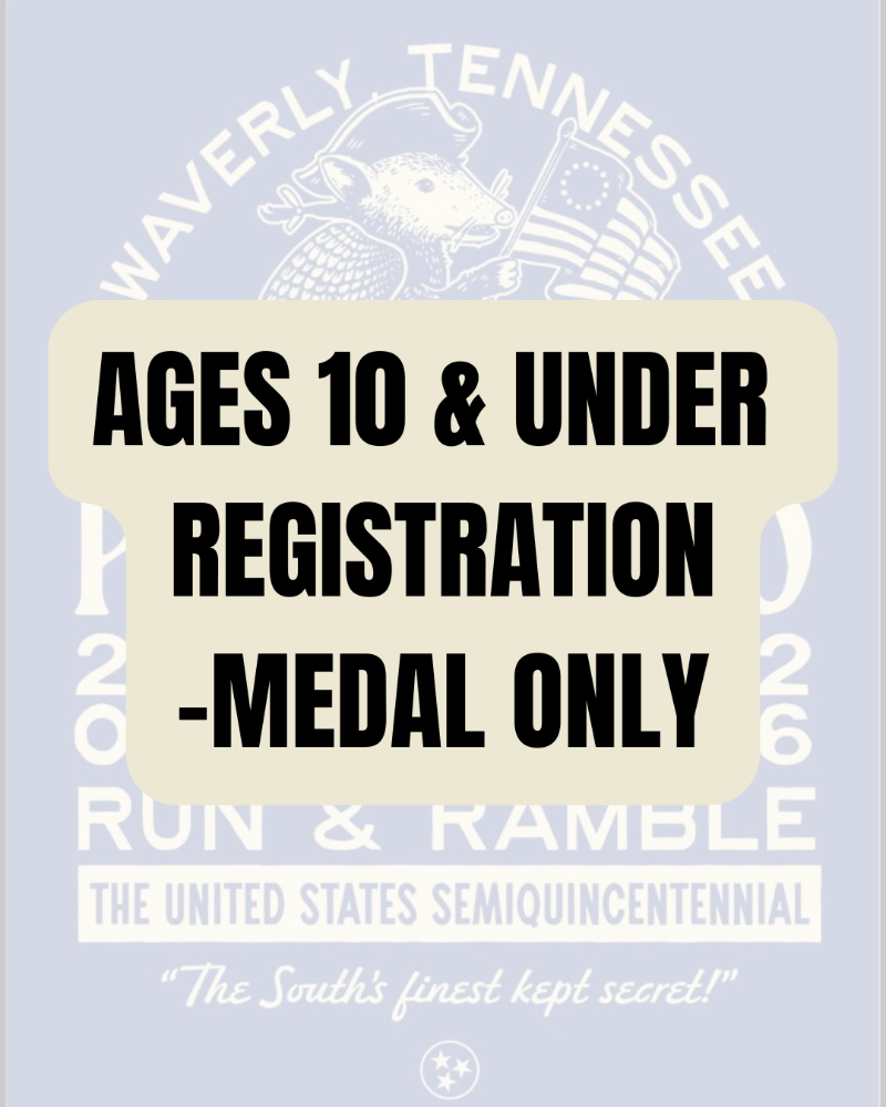 Ages 10 & Under 5k Registration (Finisher's Medal Included) FREE