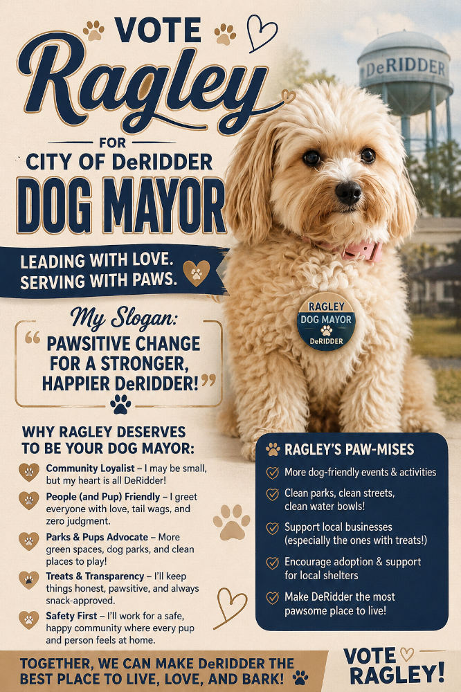 Vote Ragley Jo for Dog Mayor